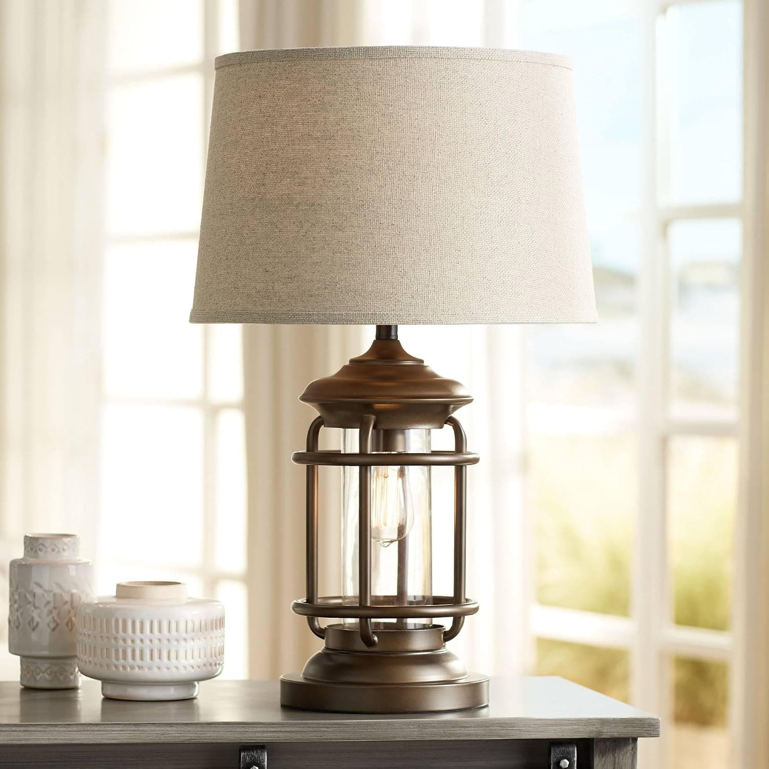 Andreas 26\" Bronze Brown Tall Table Lamp