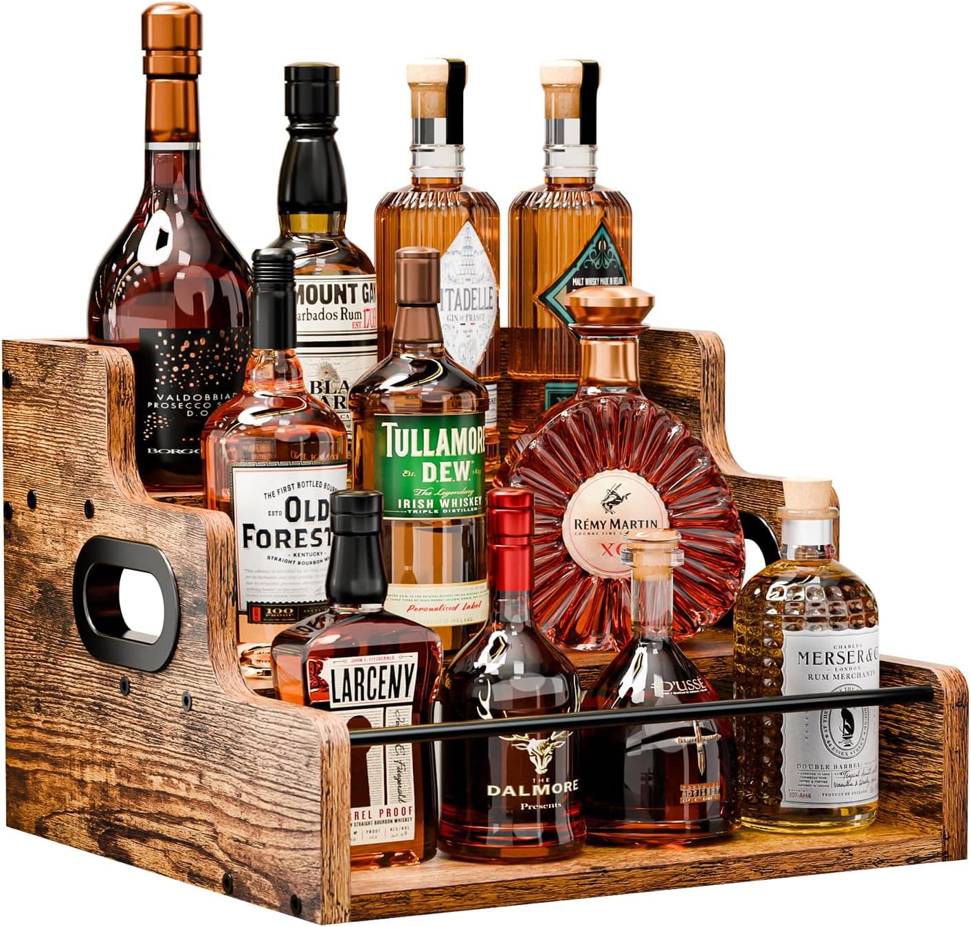 Perfect for Home Bars: KLM Liquor Bottle Display Shelf